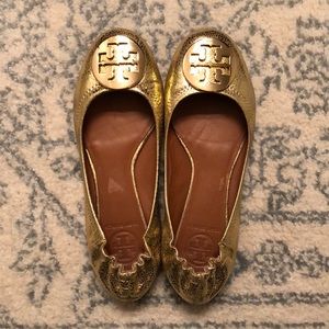 Tory Burch Shoes - Tory Burch Gold Ballerina Flats Tory Burch Shoes - Tory Burch Gold Ballerina Flats